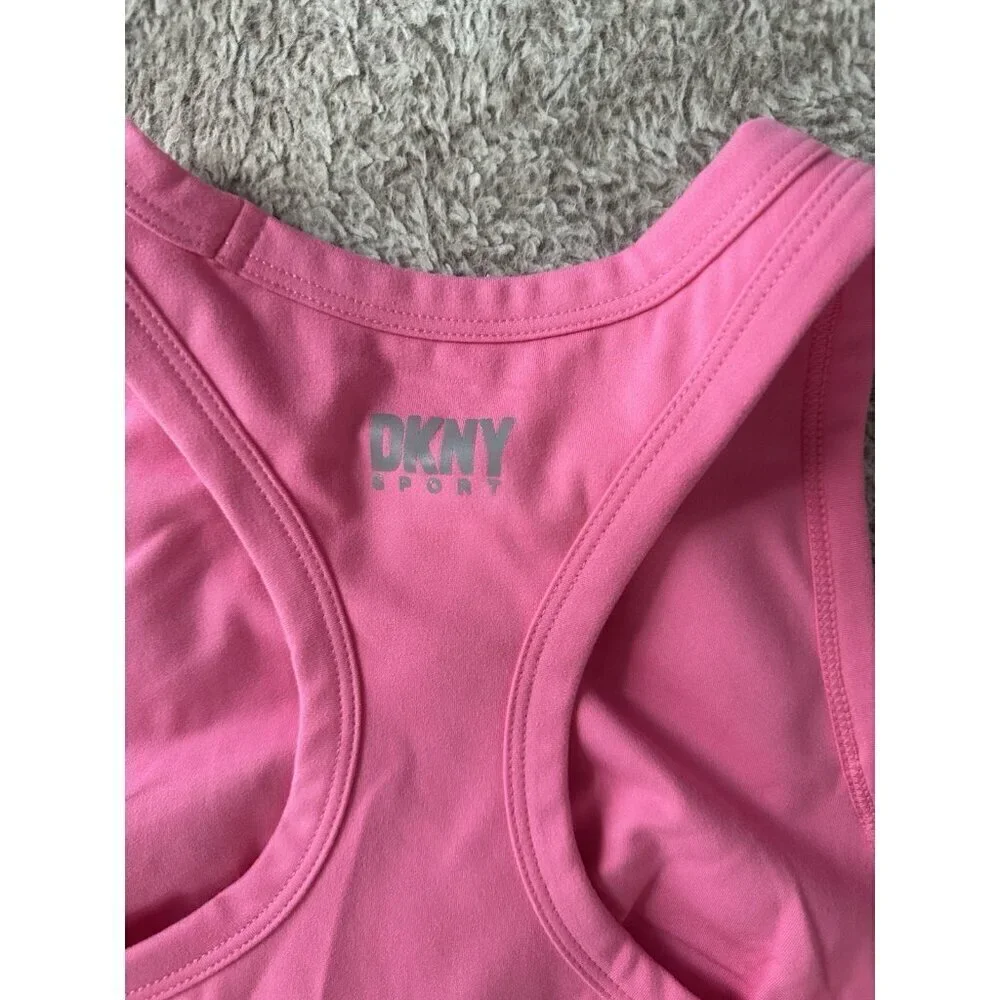 Dkny Sport Women's Regular Fit Racerback Sleeveless Tennis Dress Pink New